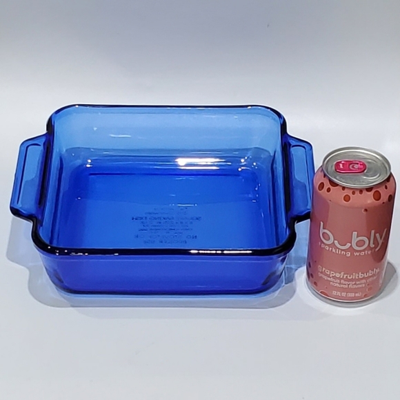 Anchor Hocking Essentials Cobalt Blue Square 🟦 10 1/4" Glass Baker - Picture 3 of 9